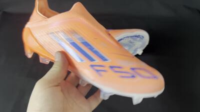 Unisex Adidas F50+ Elite Laceless FG Firm Ground Low-Tops Football Boots - Red/Blue/Silver
