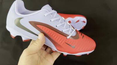 Men's Nike Phantom 6 Elite FG Firm Ground Low-Tops Football Boots - Red/Blue/Black