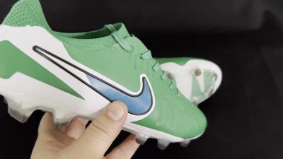 Men's Nike Tiempo Legend 10 Elite FG Firm Ground Low-Tops Football Boots - Green/Blue/White