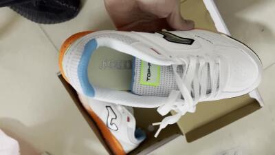 Men's Joma Top Flex IC Indoor & Futsal Low-Tops Football Shoes - White/Silver/Red