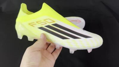 Men's Adidas F50 Elite FG Firm Ground Low-Tops Football Boots - Yellow/White/Black