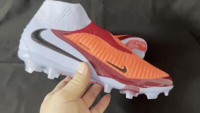 Unisex Nike Phantom 6 Elite FG Firm Ground High-Tops Football Boots - Red/Blue/Black