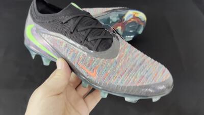 Unisex Nike Phantom 6 Elite Low FG Firm Ground Low-Tops Football Boots - Black/Yellow/Red