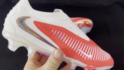 Unisex Nike Phantom 6 Elite Low FG Firm Ground Low-Tops Football Boots - Red/White/Black