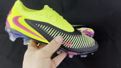 Unisex Nike Phantom 6 Elite Low FG Firm Ground Low-Tops Football Boots - Yellow/Black/Pink