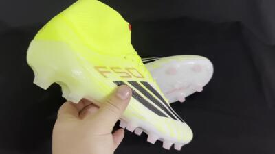 Men's Adidas F50+ Elite Mid FG Firm Ground High-Tops Football Boots - Yellow/Black/Red