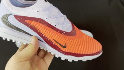 Men's Nike Phantom 6 Elite TF Artificial Turf Low-Tops Football Shoes - Red/Jade/Black