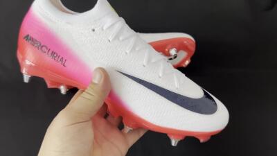 Men's Nike Air Zoom Mercurial Vapor 16 Elite SG Soft Ground Low-Tops Football Boots - White/Black/Red