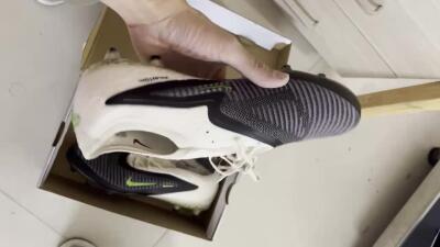 Unisex Nike Phantom 6 Low Elite AG Artificial Grass Low-Tops Football Boots - Black/Electric Green/Crimson White