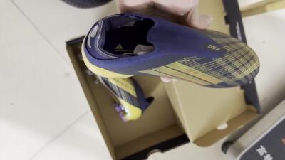 Unisex Dembélé x Adidas F50 Elite Laceless FG Firm Ground Low-Tops Football Boots - Navy/Gold/Red