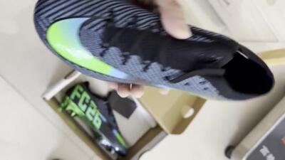 Unisex EAFC x Nike Air Zoom Mercurial Vapor 16 Elite FG Firm Ground Low-Tops Football Boots - Black/Green Glow/Frosted Shadow
