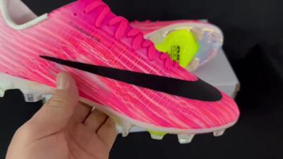 Unisex Nike Air Zoom Mercurial Superfly 11 FG Firm Ground Low-Tops Football Boots - Pink/Vibrant Pink/Black