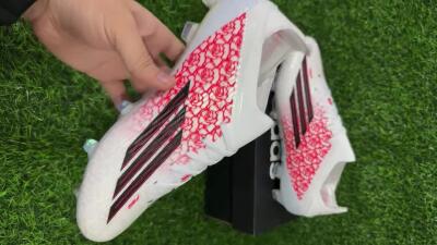 Unisex Adidas F50 Elite FG Firm Ground Low-Tops Football Boots - White/Rose Pink/Black