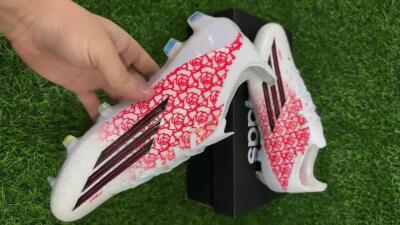 Unisex Adidas F50 Elite FG Firm Ground Low-Tops Football Boots - White/Crimson Rose/Black 