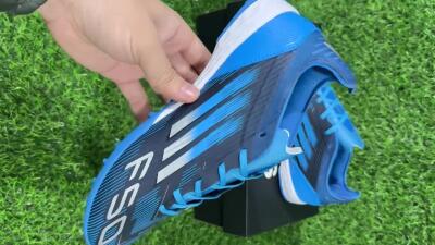 Unisex Adidas F50 Pro TF Artificial Turf Low-Tops Football Shoes - Blue/Electric Blue/Deep Navy