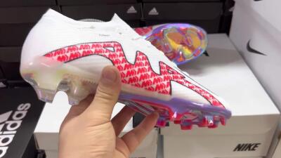 Men's Nike Air Zoom Mercurial Vapor 15 Elite FG Firm Ground Low-Tops Football Boots - White/Red