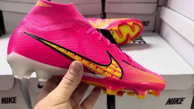 Men's Nike Air Zoom Mercurial Superfly 9 Elite FG Firm Ground High-Tops Football Boots - Red/Black/Yellow