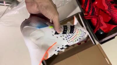 Men's Adidas Predator Freak + FG Firm Ground High-Tops Football Boots - White/Black