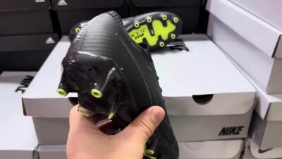 Unisex Nike Air Zoom Mercurial Vapor 15 Elite AG Artificial Grass Low-Tops Football Boots - Black