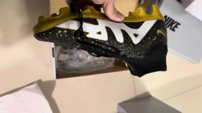 Men's Nike Air Zoom Mercurial Superfly 9 Elite FG Firm Ground High-Tops Football Boots - Black/Gold