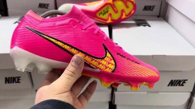 Unisex Nike Air Zoom Mercurial Vapor 15 Elite FG Firm Ground Low-Tops Football Boots - Pink/Yellow