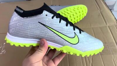 Men's Nike Air Zoom Mercurial Vapor Elite TF Artificial Turf Low-Tops Football Shoes - Grey/Black/Yellow