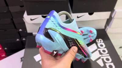 Men's Adidas x Speedportal.1 2022 World Cup Boots FG Firm Ground Low-Tops Football Boots - Blue/Green/Red