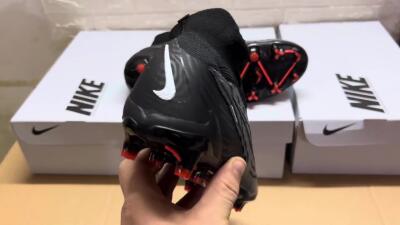 Men's Nike Phantom GX Elite DF FG Firm Ground High-Tops Football Boots - Black/White