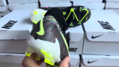 Men's Nike Phantom GX Elite DF FG Firm Ground High-Tops Football Boots - Black/Rainbow