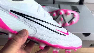 Men's Nike Phantom GX Elite FG Firm Ground Low-Tops Football Boots - White/Pink/Black