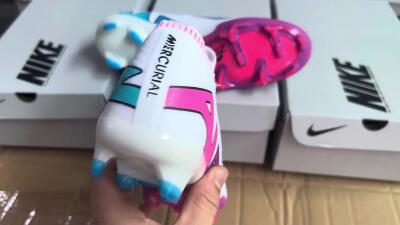 Unisex Nike Air Zoom Mercurial Vapor 15 Elite FG Firm Ground Low-Tops Football Boots - White/Pink/Purple