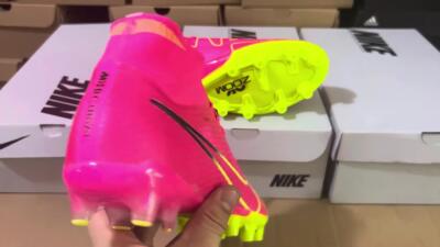 Unisex Nike Zoom Superfly 9 Elite SE AG Artificial Grass High-Tops Football Boots - Pink/Green