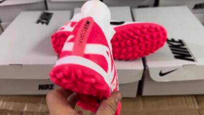 Unisex Nike Mercurial Superfly 9 Elite TF Artificial Turf High-Tops Football Shoes - White/Black/Red