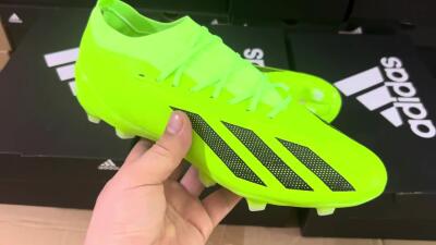 Men's Adidas X Crazyfast.1 FG Firm Ground Low-Tops Football Boots - Green/Black