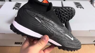 Unisex Nike Phantom GX Elite DF Link TF Artificial Turf High-Tops Football Shoes - Black/White