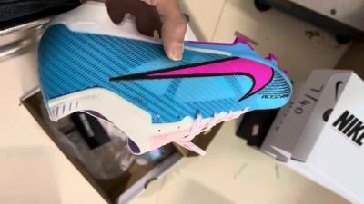 Men's Nike Air Zoom Mercurial Vapor 15 Elite FG Firm Ground Low-Tops Football Boots - Blue/Pink/White