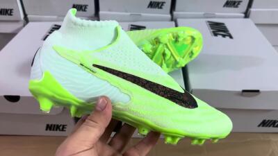 Unisex Nike Phantom GX DF Elite FG Firm Ground High-Tops Football Boots - Green/Black/Brown