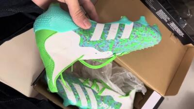 Men's Adidas Predator Freak.1 FG Firm Ground High-Tops Football Boots - Blue/White/Grey