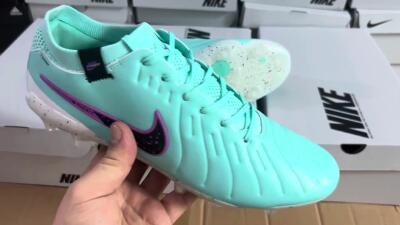 Men's Nike Tiempo Legend 10 Elite FG Firm Ground Low-Tops Football Boots - Blue/Black/Purple