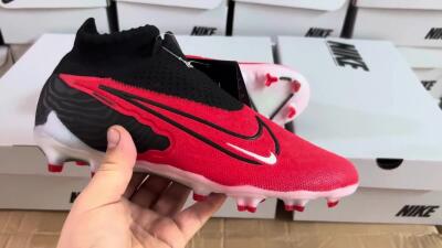 Men's Nike Phantom GX Elite FG Firm Ground High-Tops Football Boots - Red/Black/White