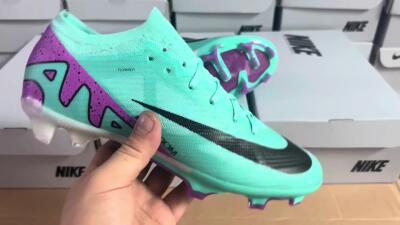 Unisex Nike Air Zoom Mercurial Vapor 14 Elite FG Firm Ground Low-Tops Football Boots - Blue/Purple/Black