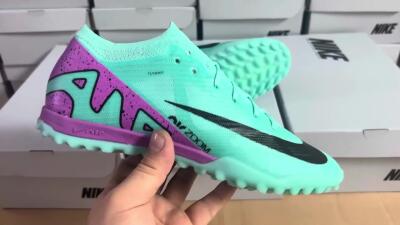 Unisex Nike Air Zoom Mercurial Vapor 15 Elite TF Artificial Turf Low-Tops Football Shoes - Blue/Black/Purple