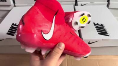 Men's Nike Phantom Luna Elite FG Firm Ground High-Tops Football Boots - Pink/White/Black