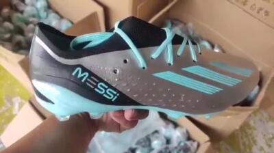 Unisex Adidas X Speedportal .1 2022 World Cup Boots FG Firm Ground Low-Tops Football Boots - Silver/Blue/Black