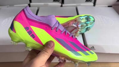 Unisex Adidas X Speedportal .1 2022 World Cup Boots FG Firm Ground Low-Tops Football Boots - Pink/Purple/Blue/Green