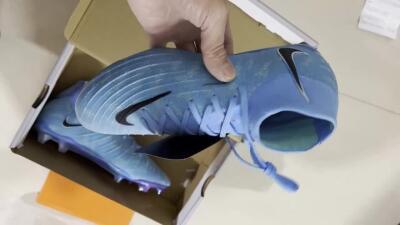 Men's Nike Phantom Luna Elite FG Firm Ground High-Tops Football Boots - Blue/Black/Gold