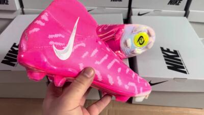 Men's Nike Phantom Luna Elite FG Firm Ground High-Tops Football Boots - Red/Silver/White