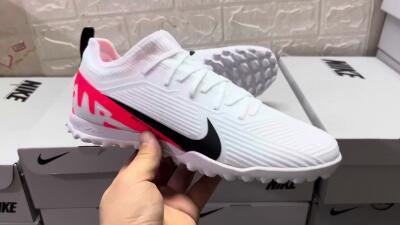 Unisex Nike Air Zoom Mercurial Vapor 15 Pro TF Artificial Turf Low-Tops Football Shoes - White/Black/Red
