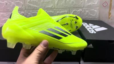 Men's Adidas F50 Adizero FG Firm Ground Low-Tops Football Boots - Yellow/Black