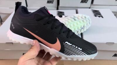 Unisex Nike Air Zoom Mercurial Vapor 15 Pro TF Artificial Turf Low-Tops Football Shoes - Black/Gold/White